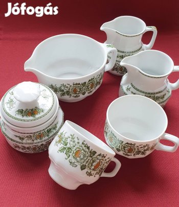 Eschenbach Bavaria német porcelán kávés teás csésze cukortartó kiöntő