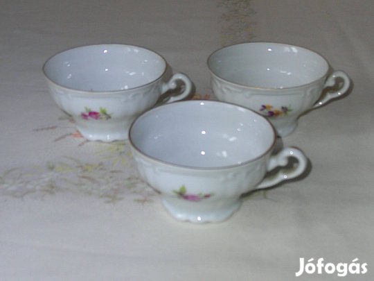 Eschenbach porcelán virágos kávés csésze ( 3 db. )