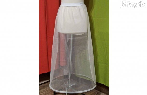 Esküvő ASZ01B - 1 körös rugalmas ekrü menyasszonyi alsószoknya, abronc