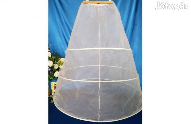 Esküvő ASZ03 - 3 körös rugalmas fehér menyasszonyi alsószoknya, abronc