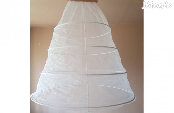 Esküvő ASZ04 - 4 körös rugalmas fehér menyasszonyi alsószoknya, abronc