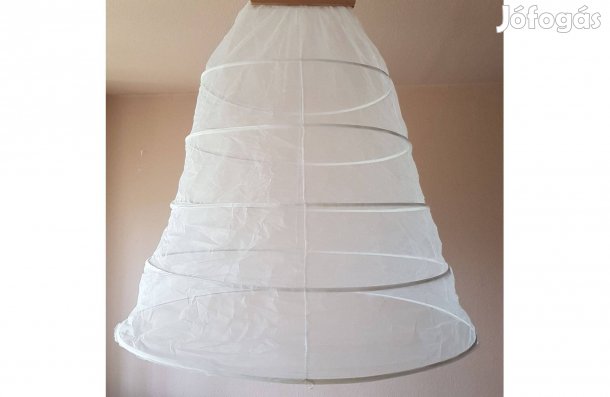 Esküvő ASZ05 - 5 körös rugalmas fehér esküvői alsószoknya, abroncs
