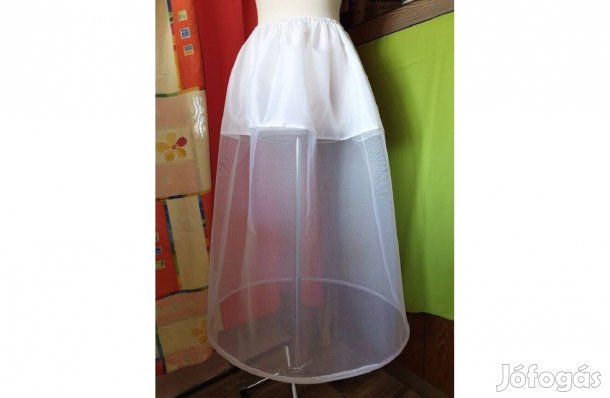 Esküvő ASZ15 - 1 körös fehér menyasszonyi alsószoknya, abroncs selyem