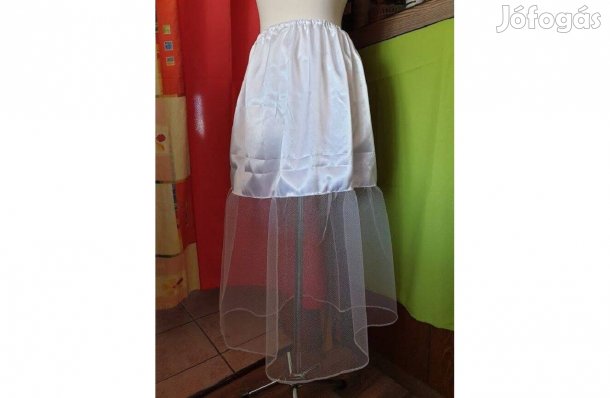 Esküvő ASZ16 - Szatén és tüll fehér menyasszonyi alsószoknya