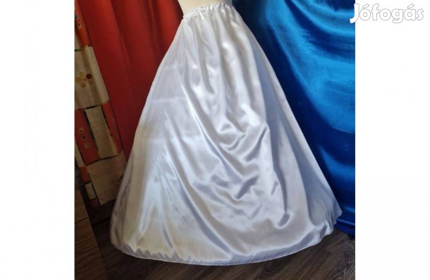 Esküvő ASZ21 - Fehér szatén menyasszonyi alsószoknya, fedőréteg