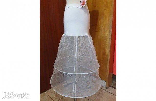 Esküvő ASZ23 - Fehér rugalmas felső részű 2 karikás aljú alsószoknya u