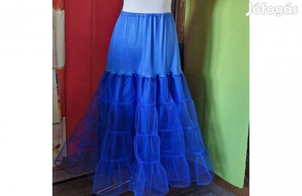 Esküvő ASZ34 Királykék színű rugalmas felső részű 1 rétegű fodros al