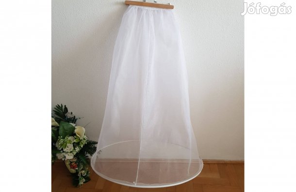 Esküvő ASZ38A - 1 körös 50cm fehér menyasszonyi alsószoknya, abroncs