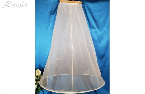 Esküvő ASZ38 - 1 körös 72cm fehér menyasszonyi alsószoknya, abroncs
