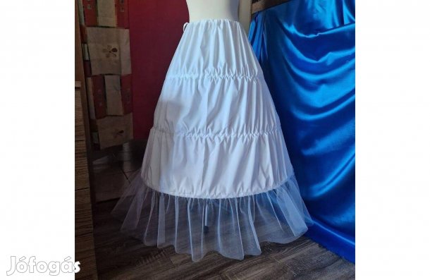 Esküvő ASZ88 - 3 körös fehér menyasszonyi alsószoknya, abroncs tüll fo