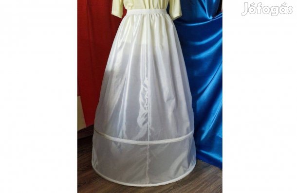 Esküvő ASZ91 - 2 körös fehér selyem menyasszonyi alsószoknya, abroncs