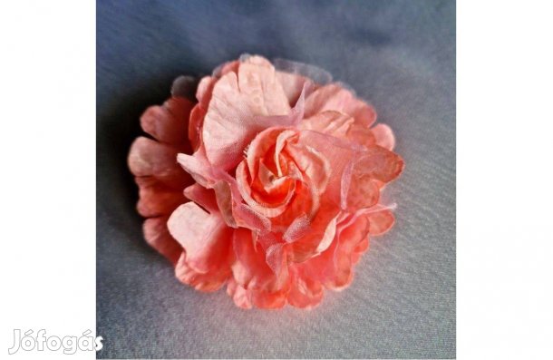 Esküvő BCS08 - Kitűző, bross, hajcsat - Kb. 9cm-es rózsaszínű virág