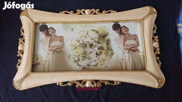 Esküvői képkeret 15 x 30 cm-es fekvő képnek