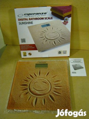 Esperanza EBS006 Sunshine Üveglapos Digitális mérleg, jótállással. Új!