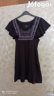 Esprit Edc fekete mintás kövekkel, flitterekkel díszített tunika