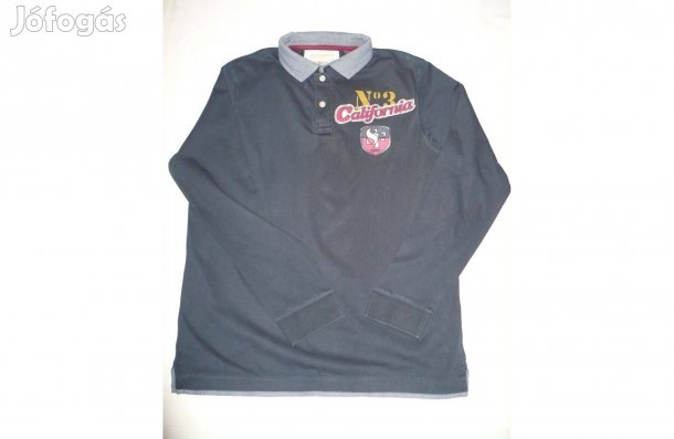 Esprit férfi sötétkék hosszú ujjú póló, M-es méret