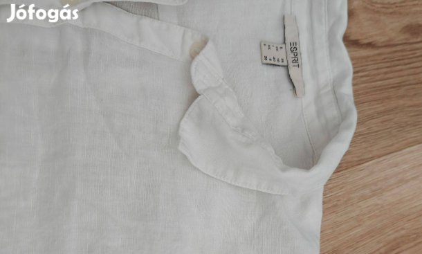 Esprit hófehér len pamut női ing S-M
