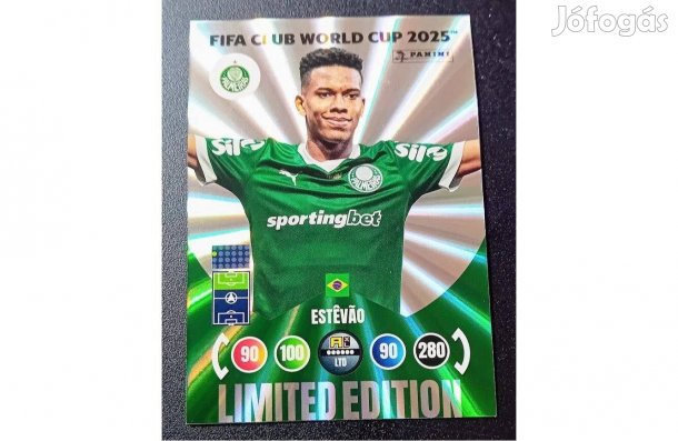 Estevao Palmeiras Limited Edition focis kártya Panini FIFA World Cup