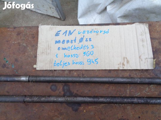 Eszterga e1n vézér menetes orsó vezérorsó tengely szár