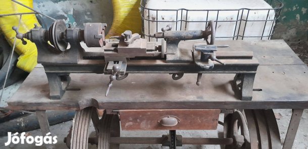 Eszterga gép régi antik régiség ritkaság