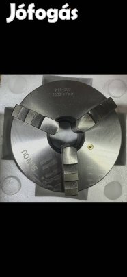 Eszterga tokmány 200 mm-es 3 pofás fordított pofákkal és kulccsal