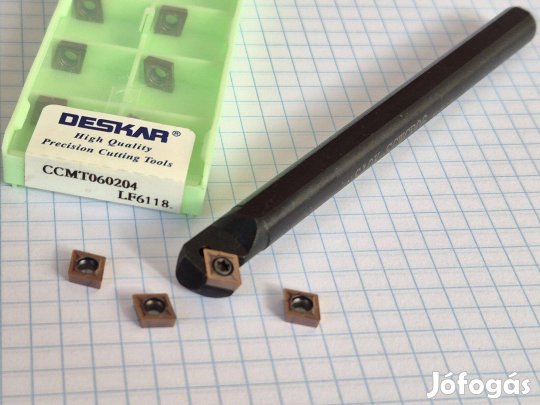 Esztergakés, d 10mm scwcr furatkés + ccmt 060204 lapka