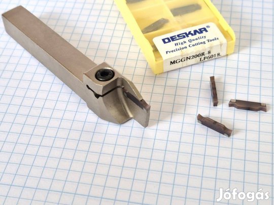 Esztergakés, leszúrókés mgehr (12×12)mm, mggn (2mm) 8° lapka