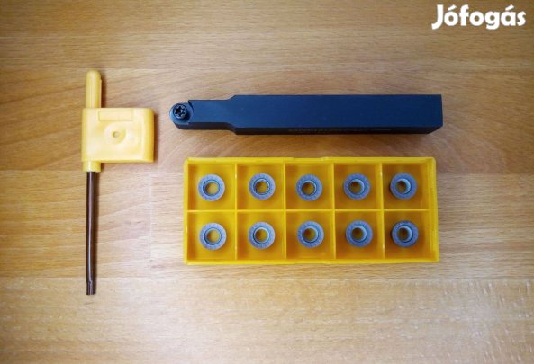 Esztergakés körlapkás eszterga kés 12 mm 12x12 szárral 10 db lapkával