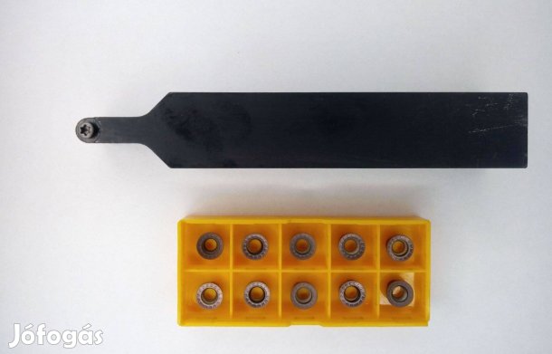 Esztergakés neutrális körlapkás eszterga kés 25 mm szár + 10 db lapka