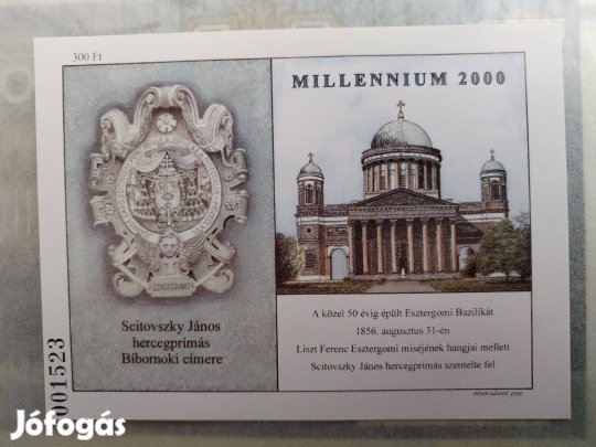 Esztergomi Bazilika jubileumi emlékív Ajándék a 2004-es bélyeg