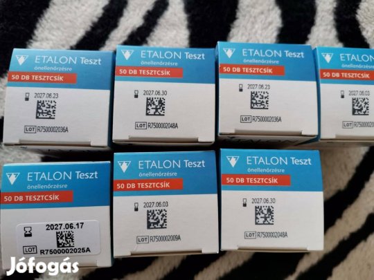 Etalon tesztcsíkok 7db 15.000 Ft