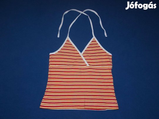 Etam nyakba akasztós csíkos felső 116-122-es, 6-7 évesre