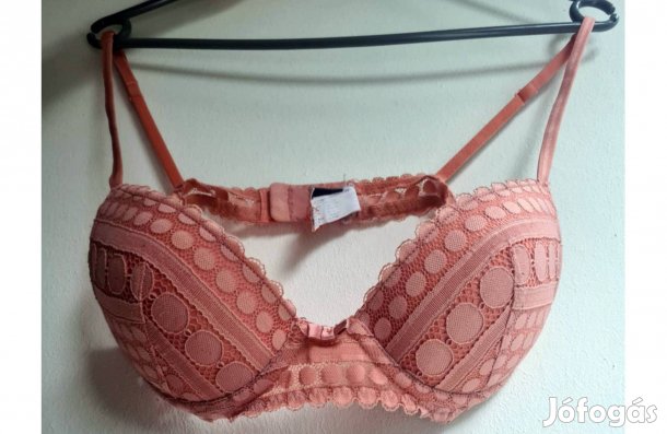 Etam rózsaszín csipkés párnázott melltartó 75A