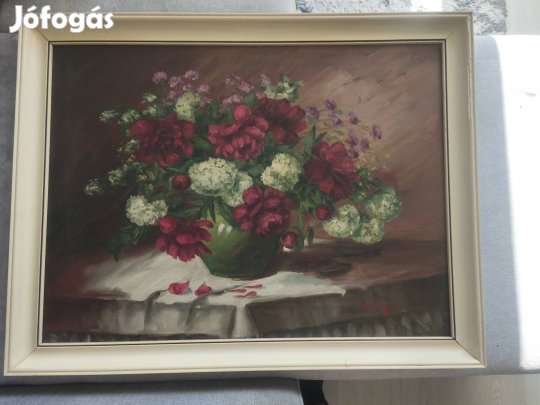 Etei Tóth Mihály (1914-2003) - Bazsarózsák (Olaj, vászon)