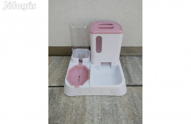 Etető + itató eledel / víz adagoló kisállat etetőtál macska kutya tál