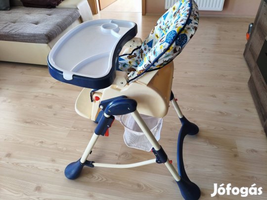 Etetőszék (5 pontos bizt. heveder, levehető tálca, állítható magasság)