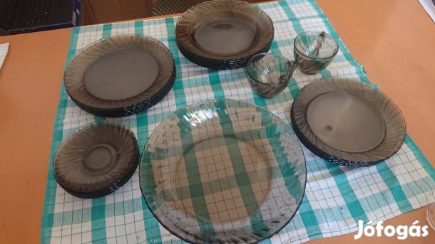 Étkészlet Francia Füsüveg