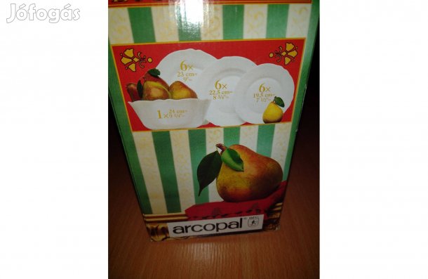 Étkészlet tányér fehér új - Louis XV