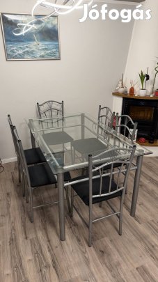 Étkező asztal 6 db székkel