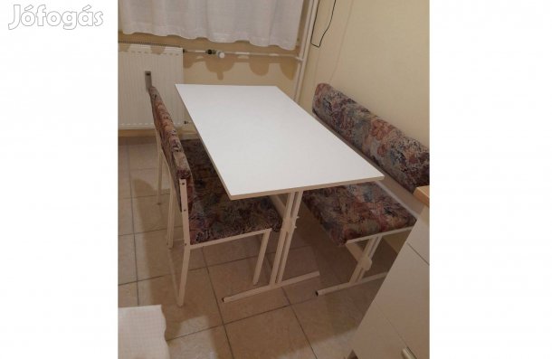 Étkező asztal kárpitos szék pad garnitúra 4 5 főre helytakarékos