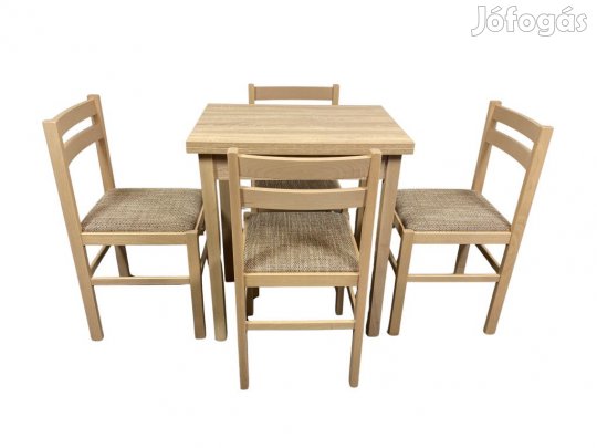Étkező garnitúra 4 székkel, nyitható asztallal sonoma T9009-9-002