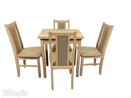 Étkező garnitúra 4 székkel, nyitható asztallal sonoma T9020-4-001