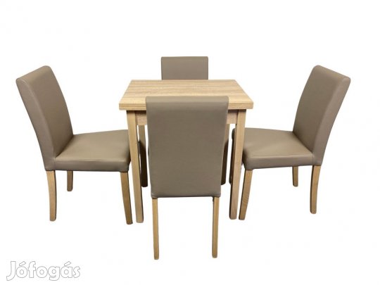 Étkező garnitúra 4db székkel, nyitható asztallal sonoma T9021