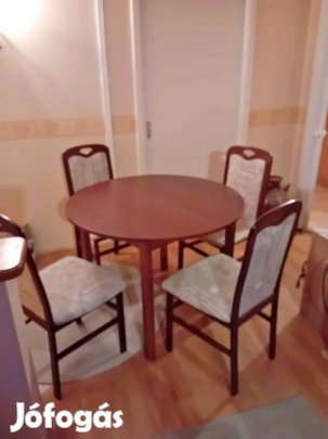 Étkező garnitúra bővíthető asztallal cseresznye színben eladó