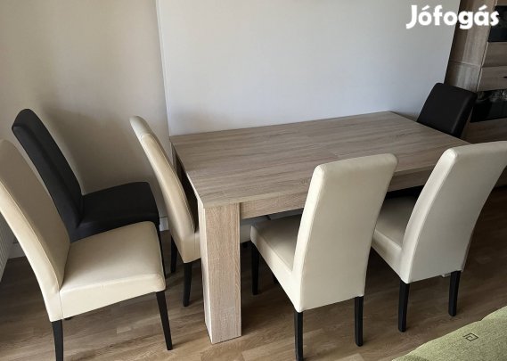 Étkezőasztal 6 székkel