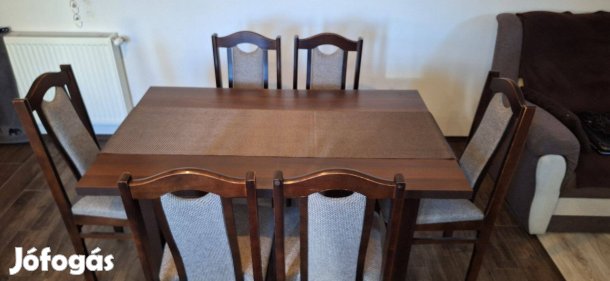 Étkezőasztal 6 székkel