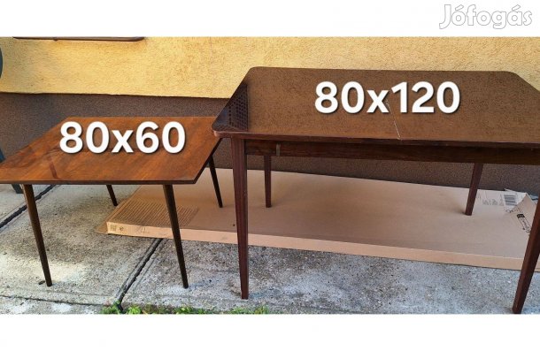 Étkezőasztal 80x180 a bővíthető része külön asztal Retro