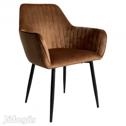 Étkezőfotel, barna Velvet szövet/fekete, ZIRKOS NEW