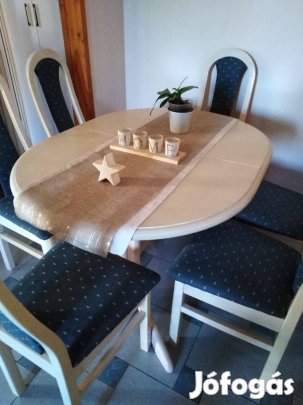 Étkezőgarnitúra 120X90 bővithető (kőrisfa)