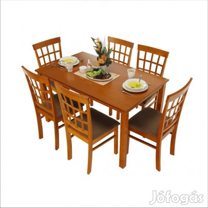 Étkezőgarnitúra 1+6, cseresznye